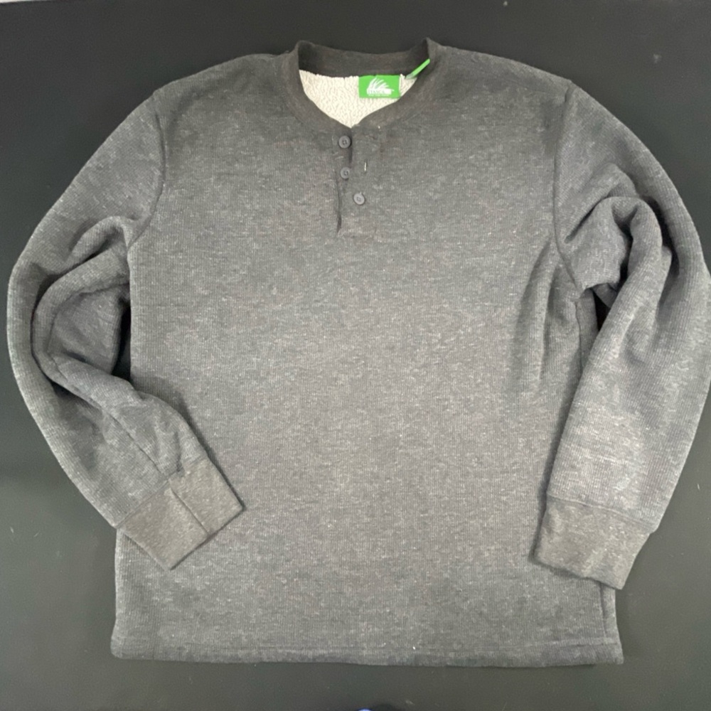 Itasca Gray Henley Long Sleeve Shirt
